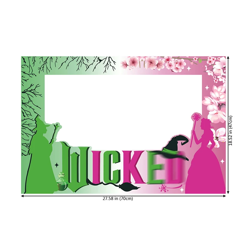 קישוטי מסיבה בצבע ורוד וירוק, אביזרי צילום למסיבת יומולדת, מסיבת יומולדת שמחה, ציוד למסיבה