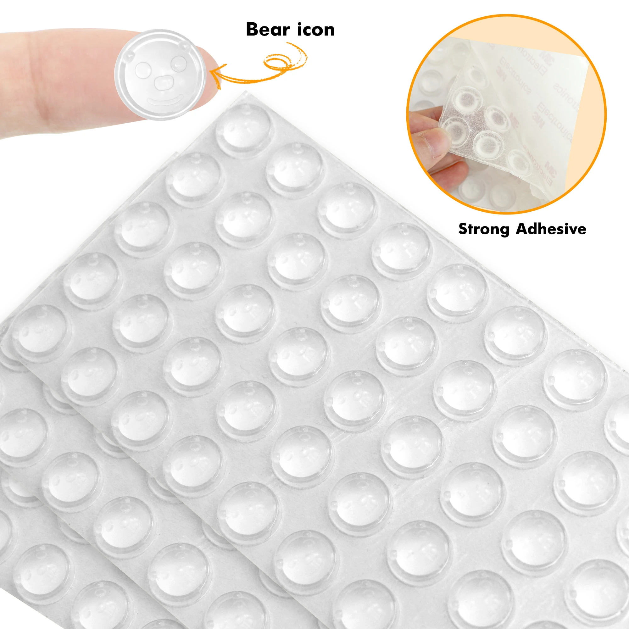 50-100-150pcs Self Adhesive Door Stop Rubber Shock Absorber Cabinet Bumper Silicone Furniture Pad Buffer Protector