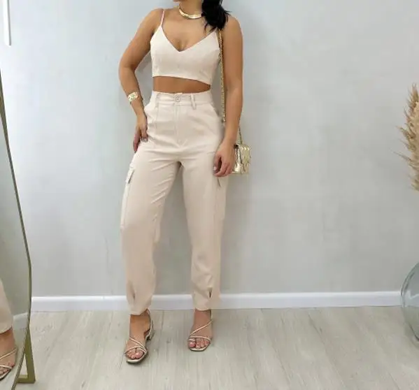 Temperament Suspender Vest, High Waist, Small Leg Pants, Casual Set, New Hot Selling Fashion Women's Clothing In 2023