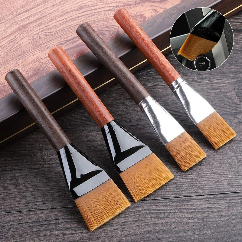 

1PC Cleaning Brush Wood Handle Car Interior Detailing Air Outlet Interior Dust Removal Brushes Clean Tools