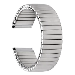 Stainless Steel Stretch Expansion Watch Strap - Metal Elastic Wristband Accessories - 18mm (Silver)
