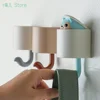 Creative Home Decor Cartoon Animal Squirrel Head Hiding Storage Bathroom Kitchen Hanging Hook Pasting Wall Hooks Children Gift 3