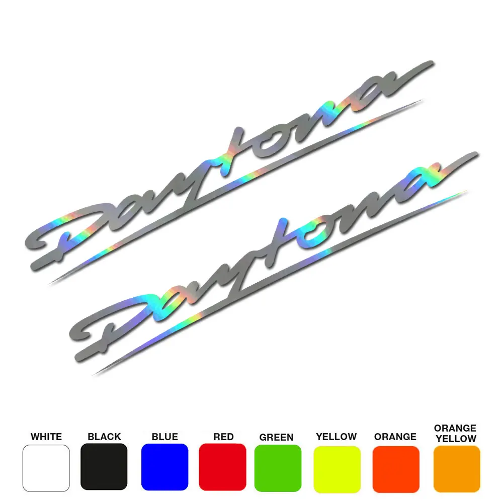 Coppia 2 Pezzi Per Triumph Daytona Logo Adesivo Decalcomania Moto Decalcomania Fustellata 8"