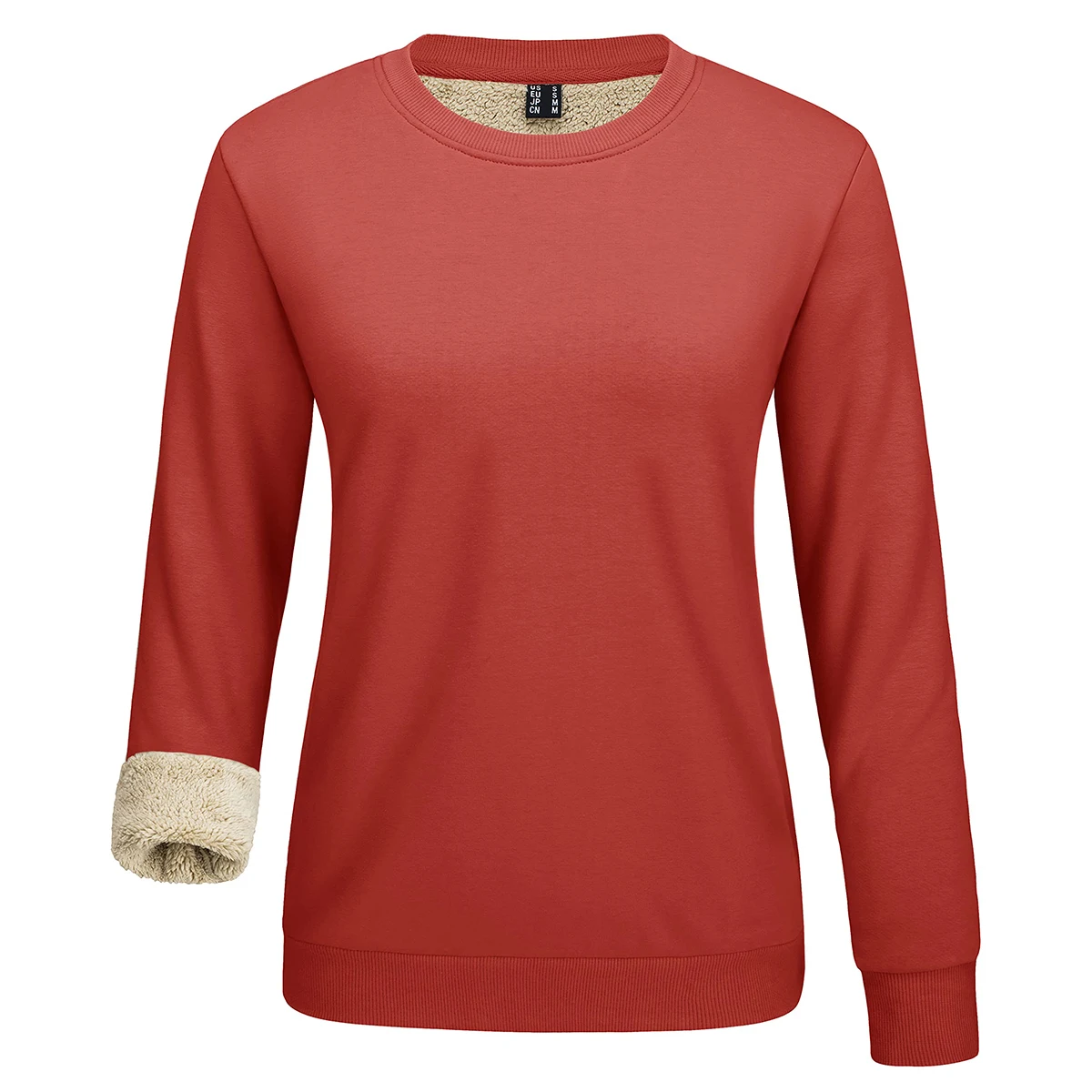 Herren Kapuzenpullover Winter - Dicker Woll-Samt Pulli Mit Rundhals