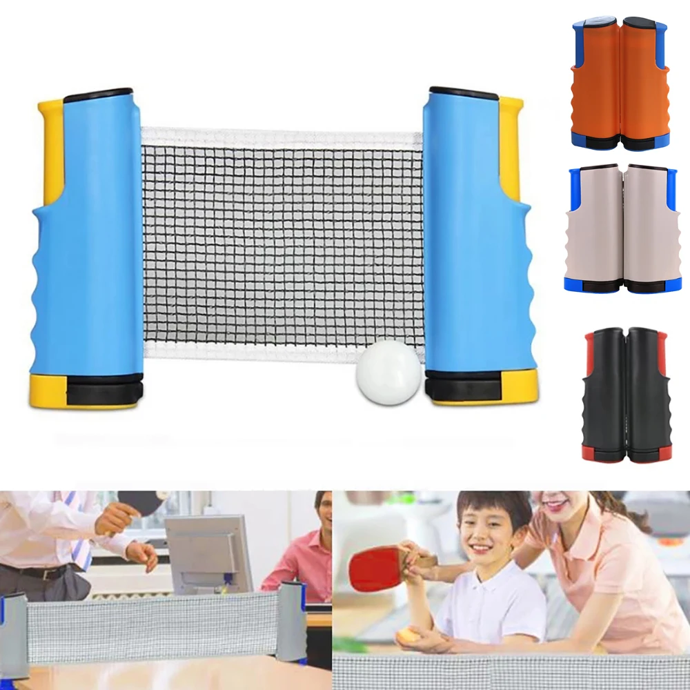 

Portable Table Tennis Net Household Retractable Pingpong Post Net Rack Adjustable Table Anywhere Home Parent-child Sports Tool