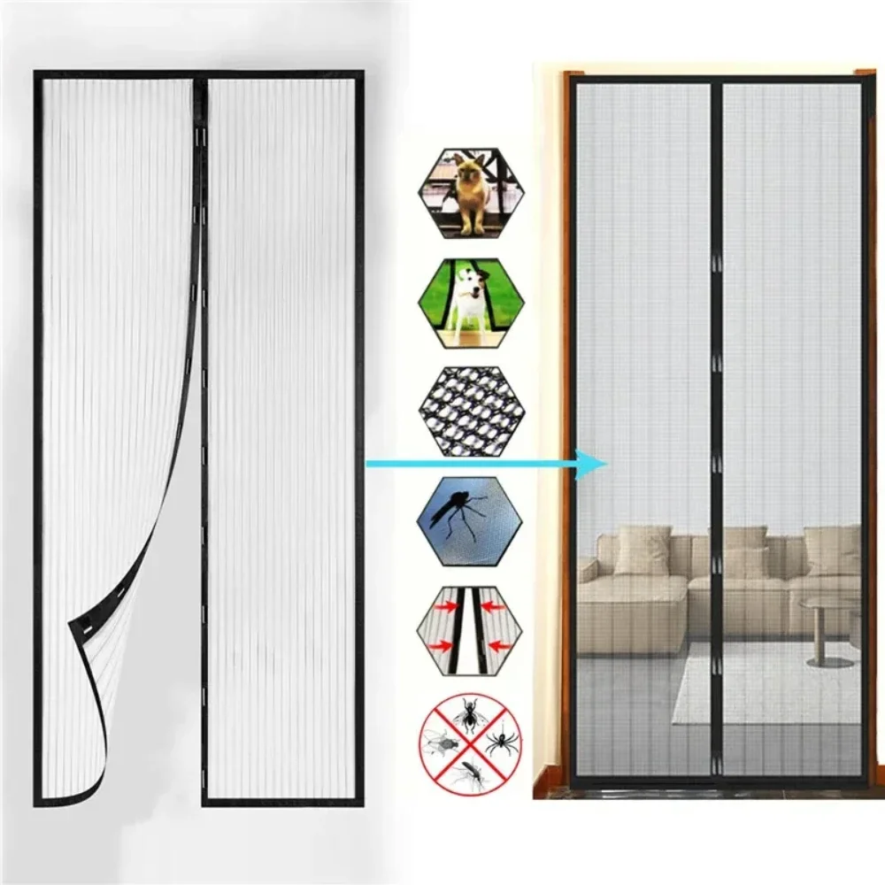 Magnetic Mosquito Net Door 80/90/100 Cms Window Curtains Automatic Closing Curtain Shades Screen Home Textile Garden