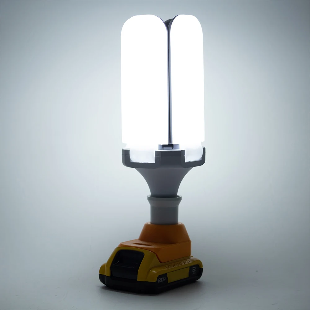 For DeWalt 18V Li-Ion Battery Foldable Wireless LED Work Light Bulb Fan Blade Outdoor Lamp Emergency Lights(NO Battery )