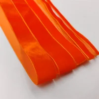 6-25mm 5-300yards Orange Single Face Velvet Ribbon Party Decoration Handmade Gift Wrapping Hair Bowknot DIY Christmas Inelastic