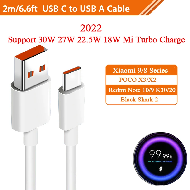 Cargador Xiaomi Original De La Ue 120W Rápido Potencia De Carga Rápida 10  Redmi K30 Pro/10X Poco F4 GT Con Cable Tipo C