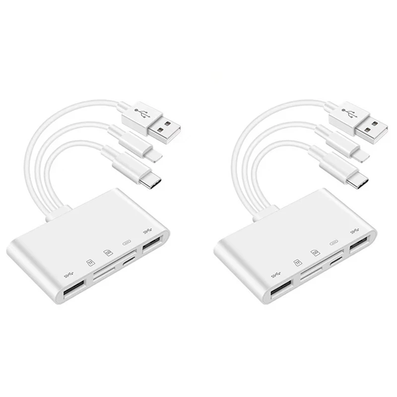 

2X OTG USB Camera Multimemory Adapter для Micro-SD TF Card Reader Kit для Iphone Ipad для Apple 13 конвертер