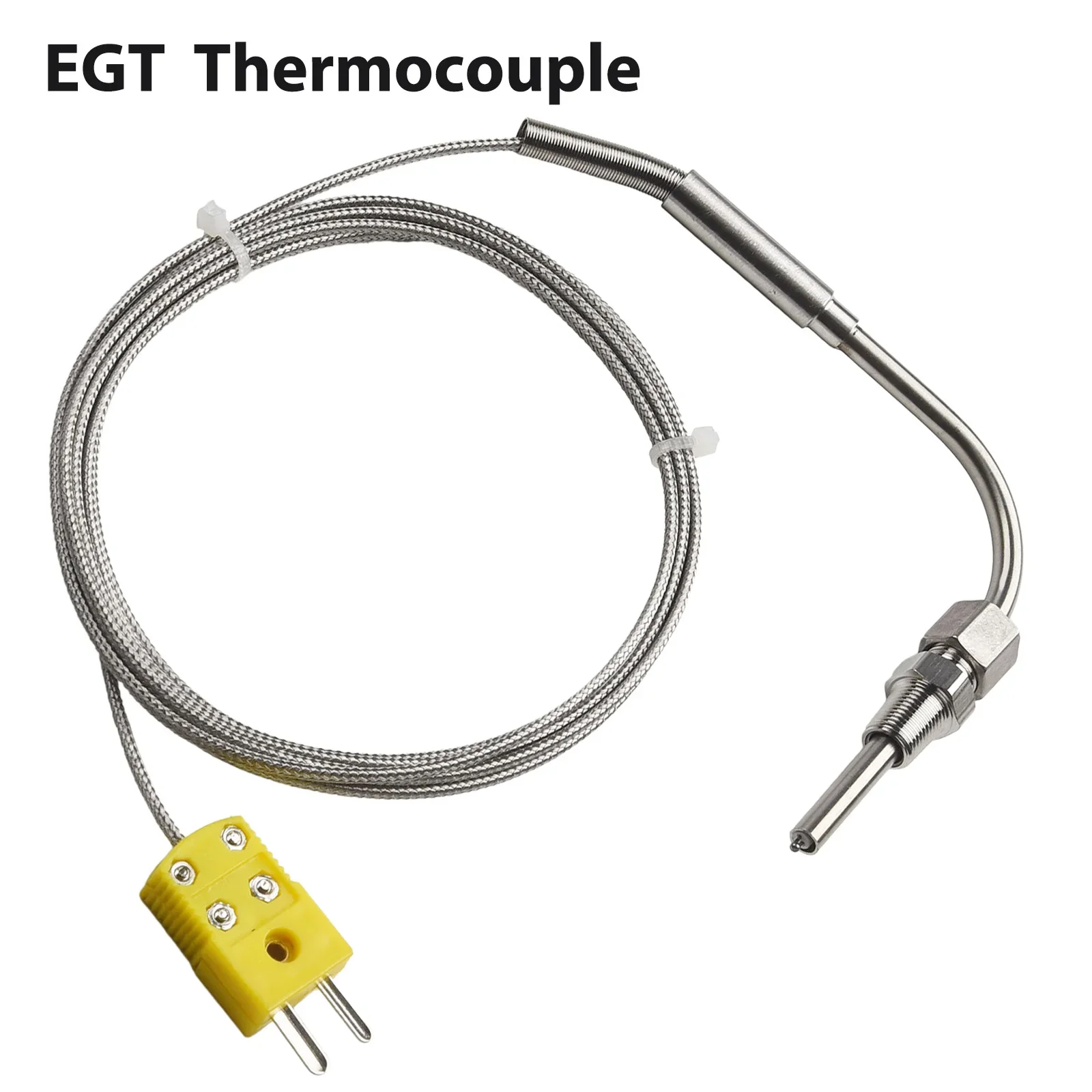EGT K Type Thermocouple Exhaust Probe High-Temperature Sensors 1/8" NPT Threads 2m Cable Adjustable Pressure Lock