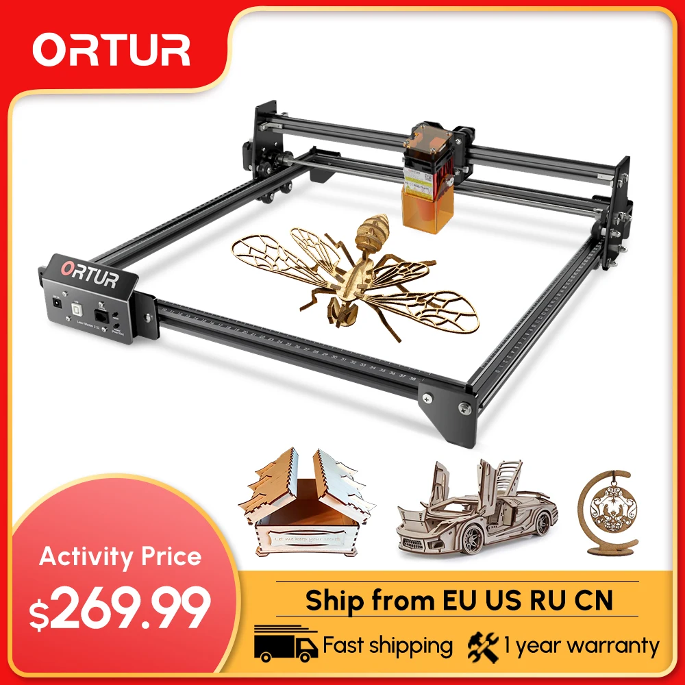 

Ortur Lazer Master 2 LU2-10A Desktop Laser Engraver and Cutter-Metal/Acrylic/Plastic/Glass Laser Engraving and Cutting Machine