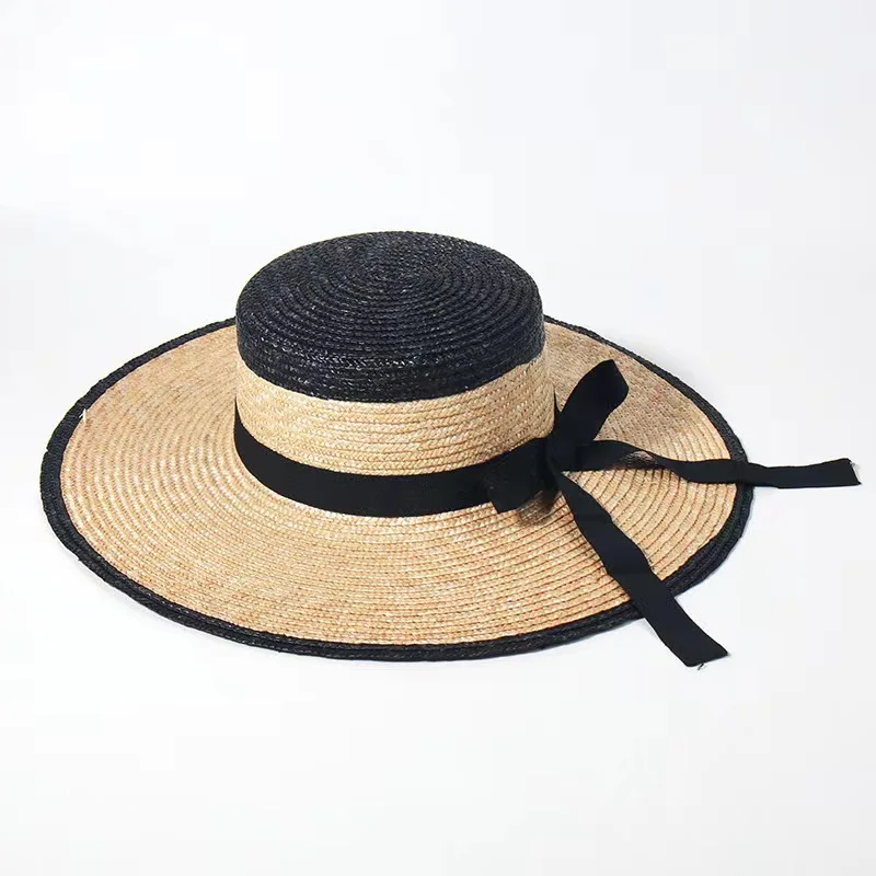 2024 New Product Large Eave Straw Hat Method Bowknot Oversized Brim Beach Hats Outdoor Wedding Sun Protection Sun Hat 2