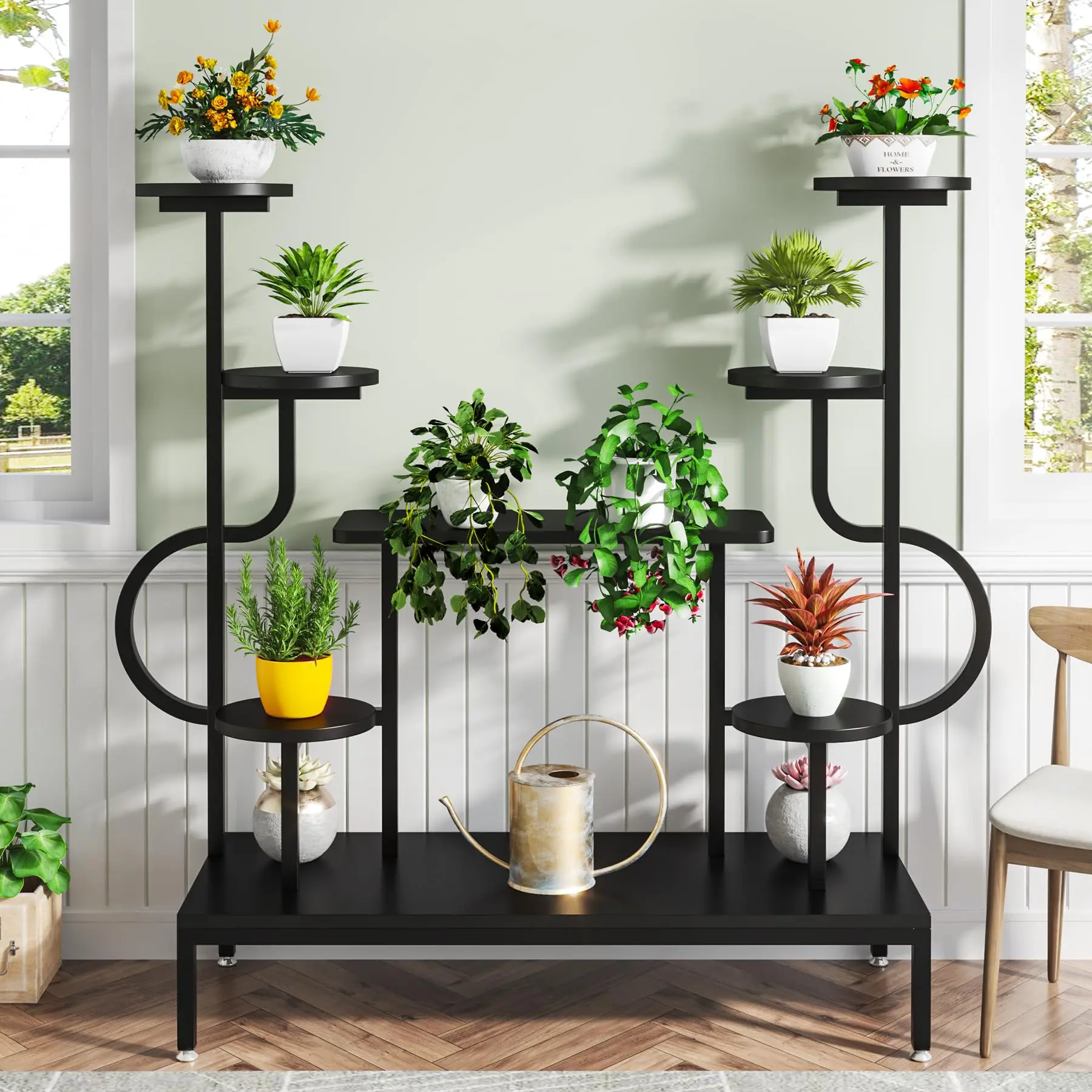 8-Tier Metal Plant Stand for Multiple Plants