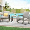 3 Pieces Patio Furniture Set,Outdoor Rocking Chair Bistro Set,for Porch,Balcony,Backyard,Outside,Poolside 1