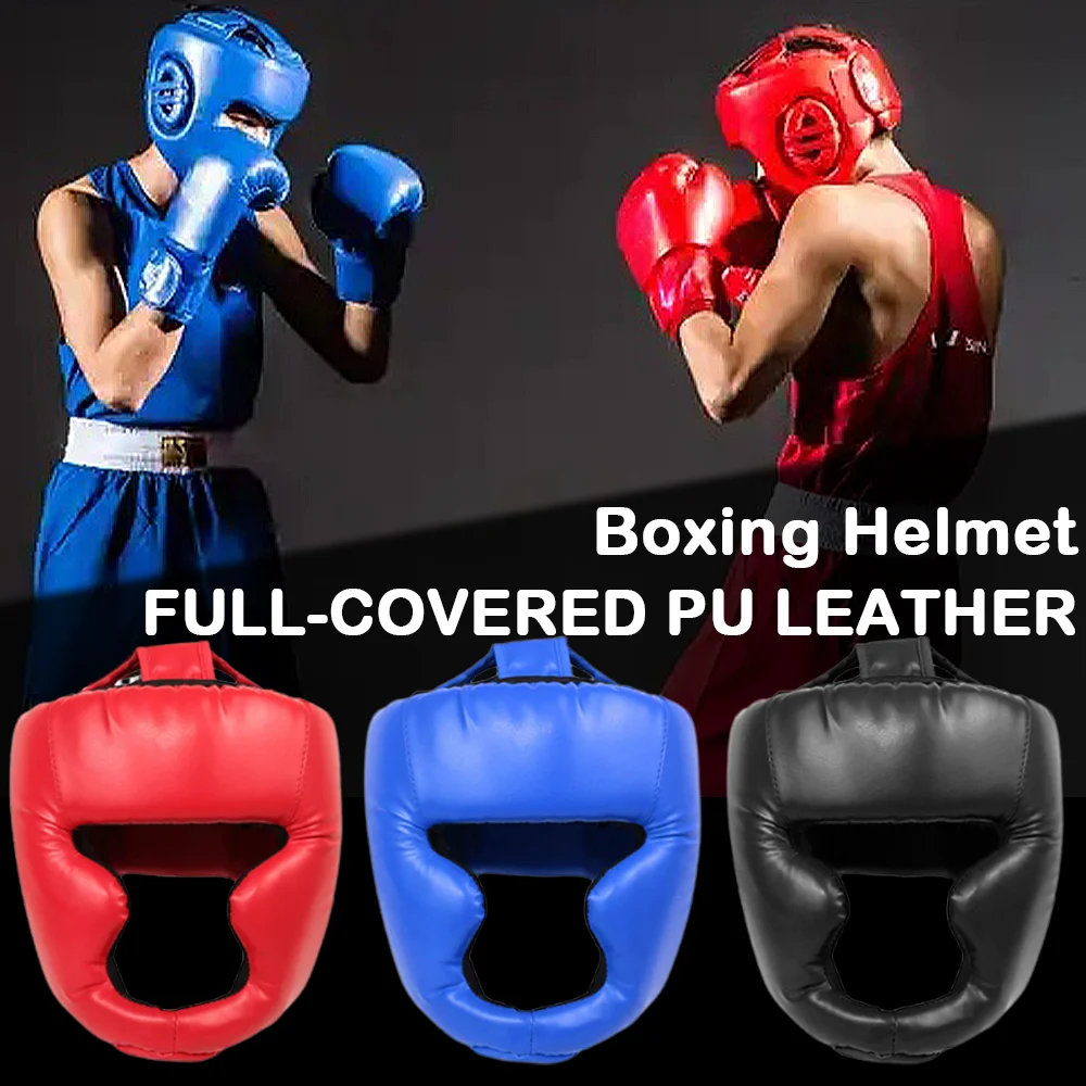 Adjustable Free Combat Head Protector Adult Taekwondo Kids Sponge Boxing Helmet Head Guards Thicken Training Protective Helmet