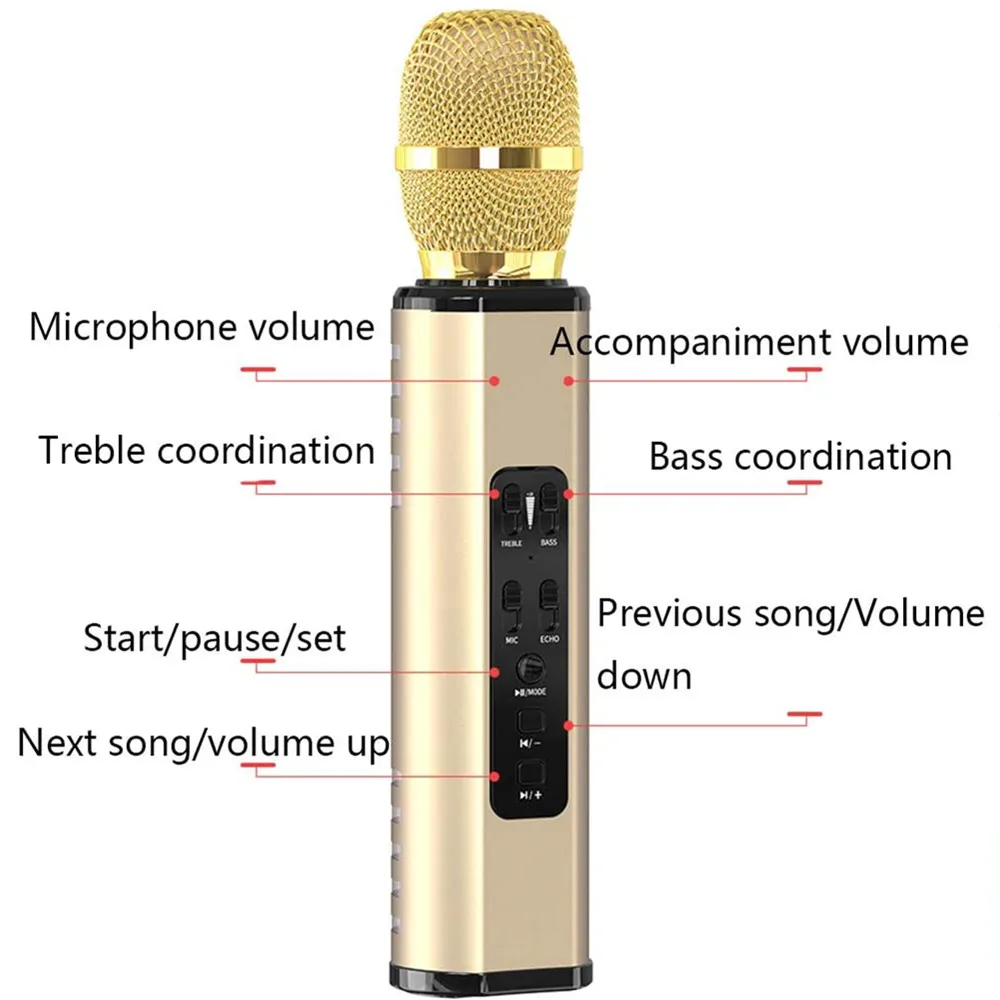 gaming mic K6 Mobile Phone Microphone Wireless Bluetooth -compatible Microphone Wireless Microphone Wireless Multiple Devices Compatible wireless mic Microphones