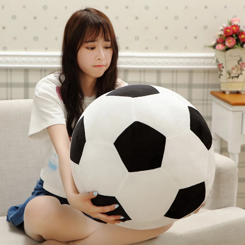20cm/30cm/45cm Soft Football Shape Stuffed Doll Soccer Plush Toy Kids Baby Gift New Mascot Ball Party Room Decoration