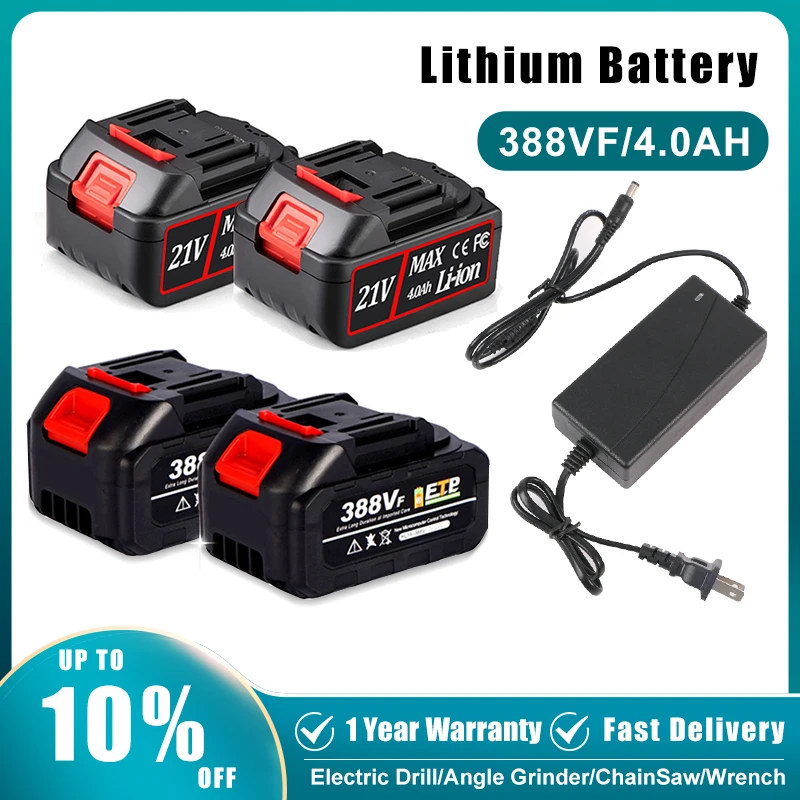 388vf Lithium Battery 10 Cells Large Capacity 3000/4000mah Suitable For ...