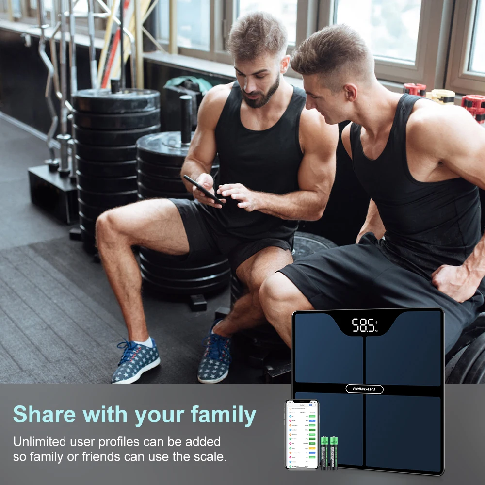 INSMART Digital Weight Scale Person Body Balance Inteligente Adult 180kg Smart Body Fat Professional Scales Bioimpedance Scale 4