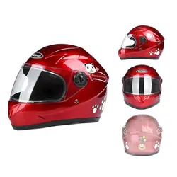 50-54cm Children Cartoon Motorcycle Helmet Kids Full Face Girls Boys Moto Casque Casco Motocicleta Capacete Child Women Helmets