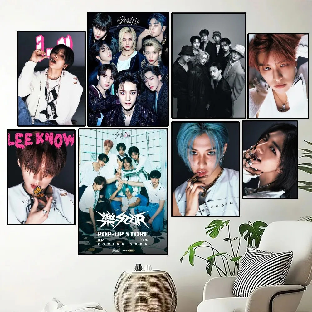 Kpop S-Stray Kids Poster Painting Wall Pictures league of legends poster anime poster vintage posters poster prints For Living Room Decor Sticker