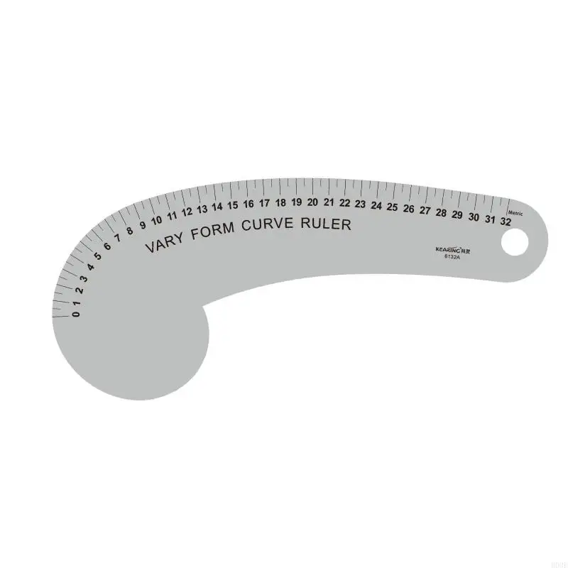 Professionelles Kleidungsmuster-Lineal aus Aluminiumlegierung für Kleidungsdesigns und Schneiderei B03E – Detail 3
