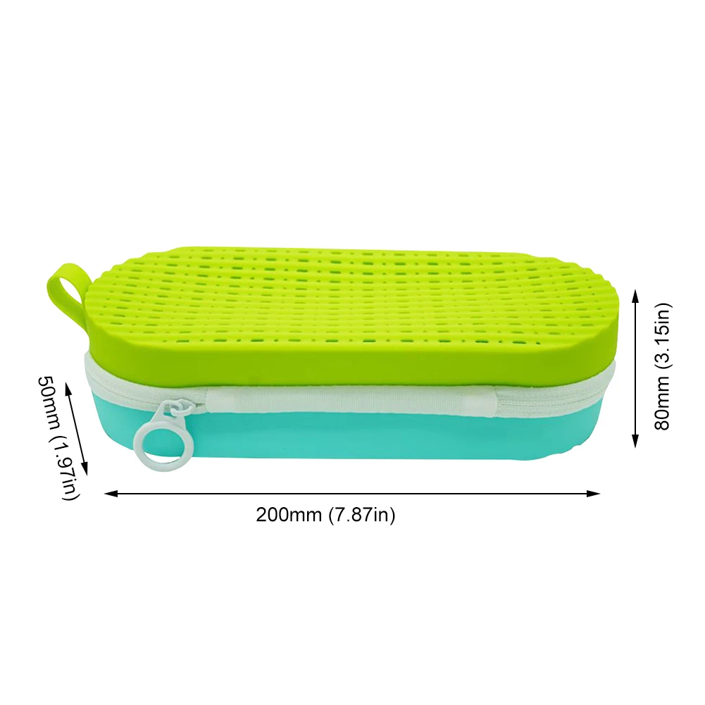 Swimming Goggles Protection Box with Drain Hole Swimming Eyewear Case Silicone Zipper Eyeglasses Case for Swimming Goggles 6