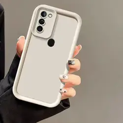 Spark Series Soft Back Cover with Camera Protection and Anti - Drop Design for Tecno Spark 8C (White)