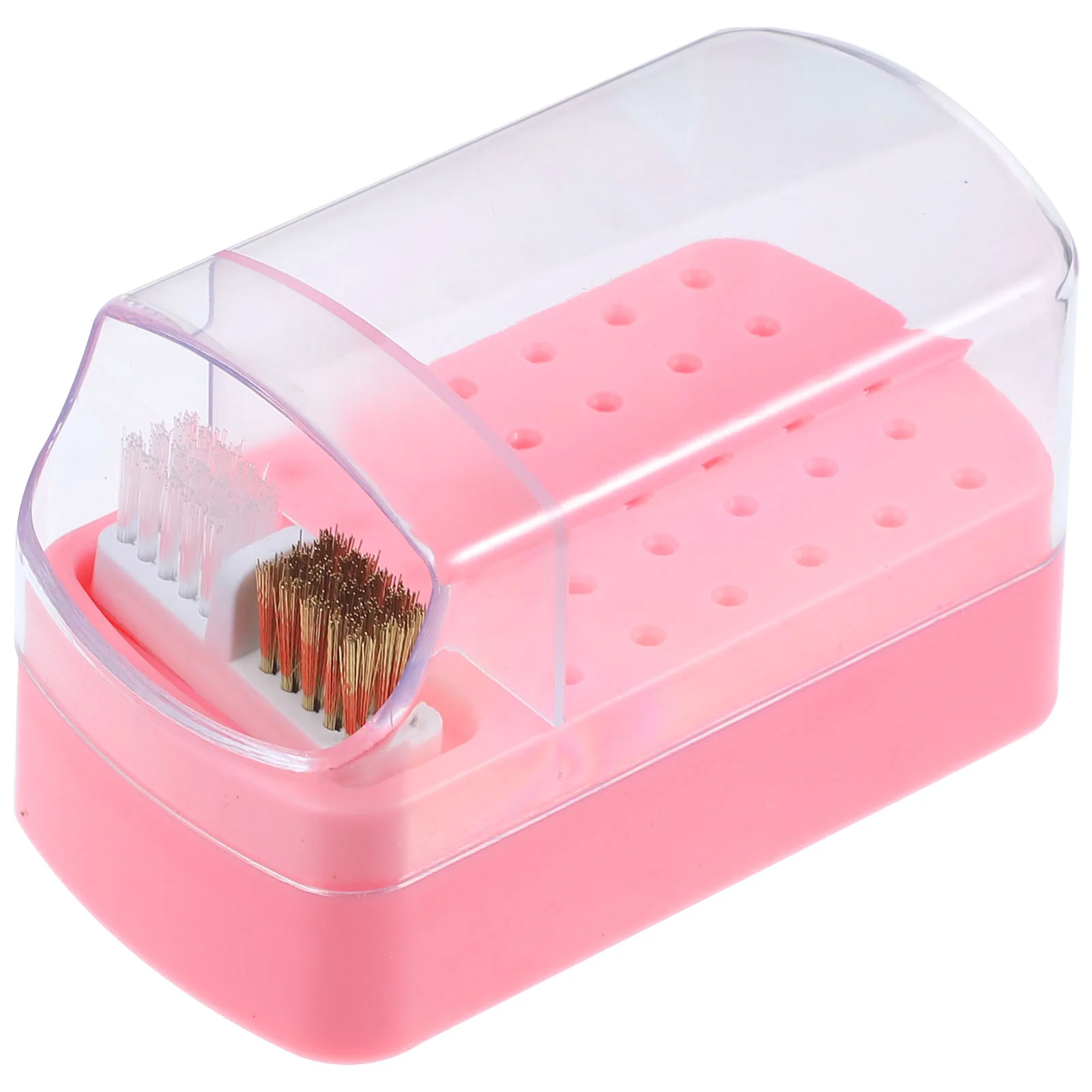 

Nail Polish Head Box Grinder Storage Organizer Drill Bits Holder Clear Manicure Case Display Rack Cleaning Tech supplies