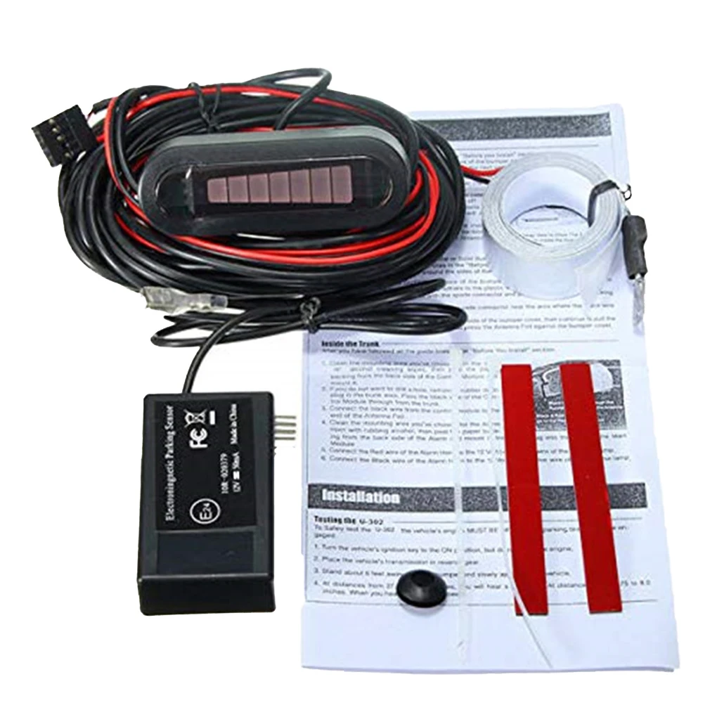 

Auto LED Electromagnetic Car Parking Sensor Reversing Reverse Backup Sensor System Alarm Car Accessory Set