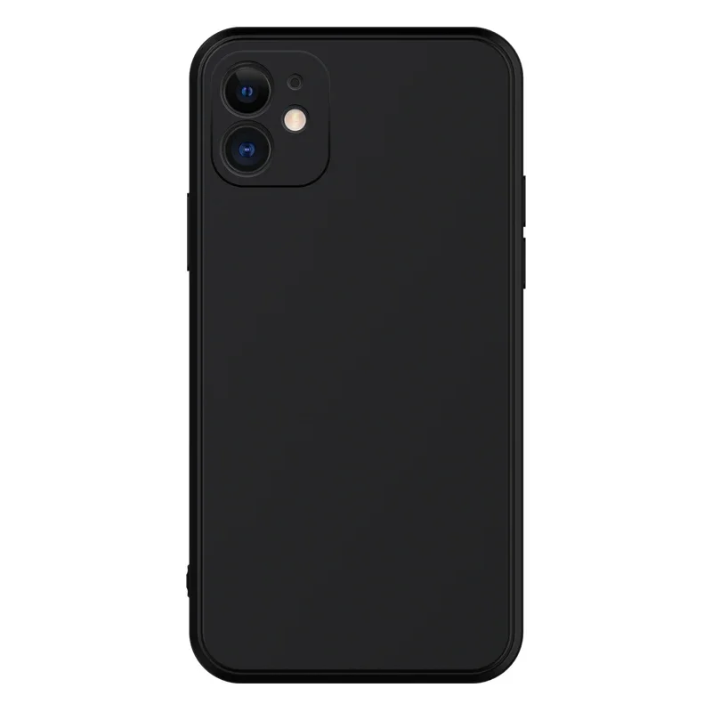 Black Liquid Silicone Phone Case for IPhone 13 12 11 14 15 Pro XS Max XR X 8 7 6S 6 Plus SE 2020 Soft Back Cover — view 6
