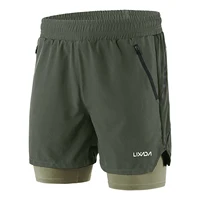 Lixada Men 2 in 1 Running Shorts Quick Drying Breathable Active Training Exercise Jogging Cycling Shorts 1