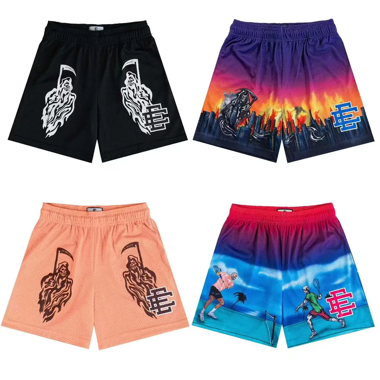 Eric Emanuel EE Basic Shorts men's casual shorts fitness sports pants summer gym workout Men Women Classic GYM Mesh Shorts