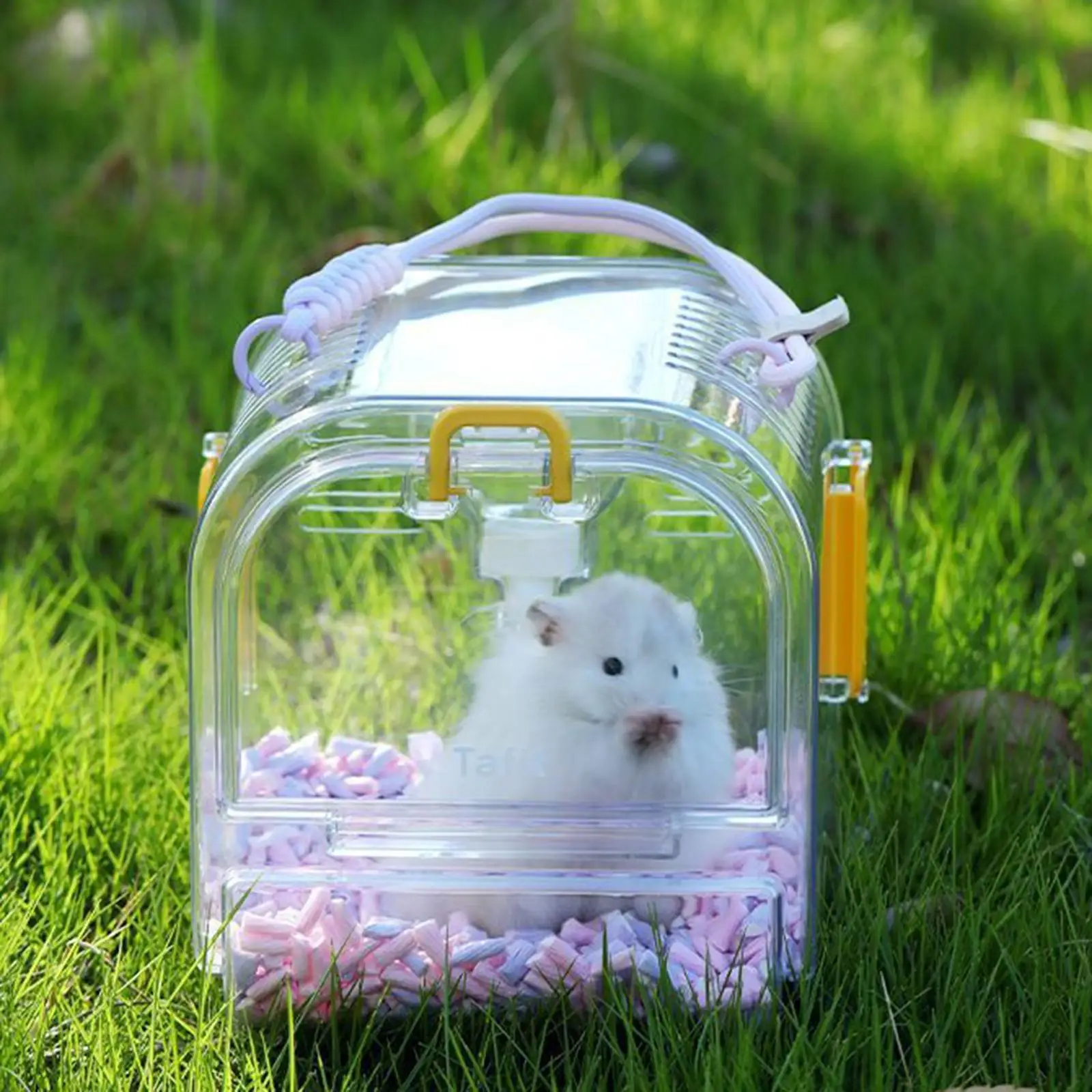 Hamster Travel Carrier Cage,Small Animal Carry Case,Large Convenient Chinchilla Cage for Mice,Squirrel,Small Animals,Hedgehog