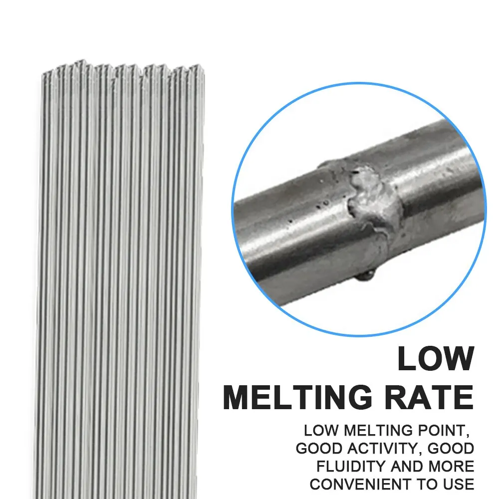 Welding Rods 20PCS Low Temperature Easy Melt Aluminum Universal Silver Cored Wire 1.6mm No Need Solder Powder
