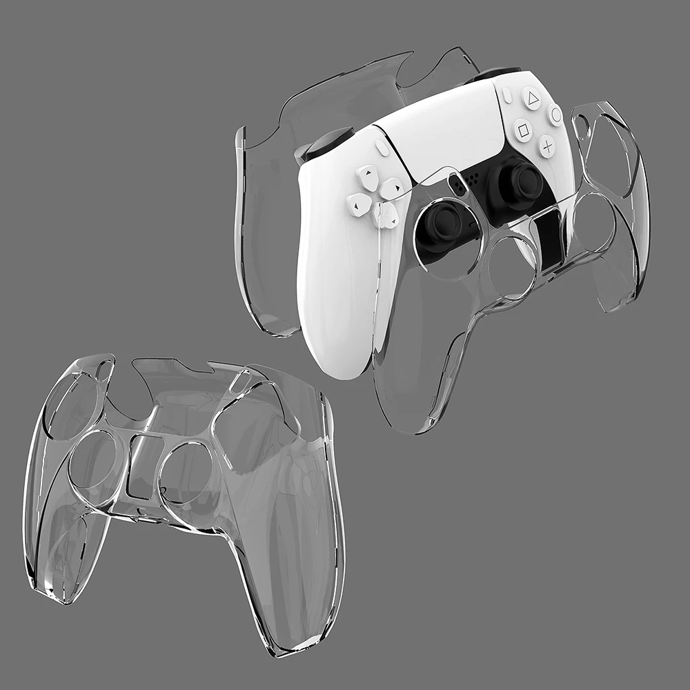 Clear Hard Case Protective Cover For PS5 DualSense Skin Shell Ultra Slim Transparent PC Cover for Sony PlayStation 5 Controller
