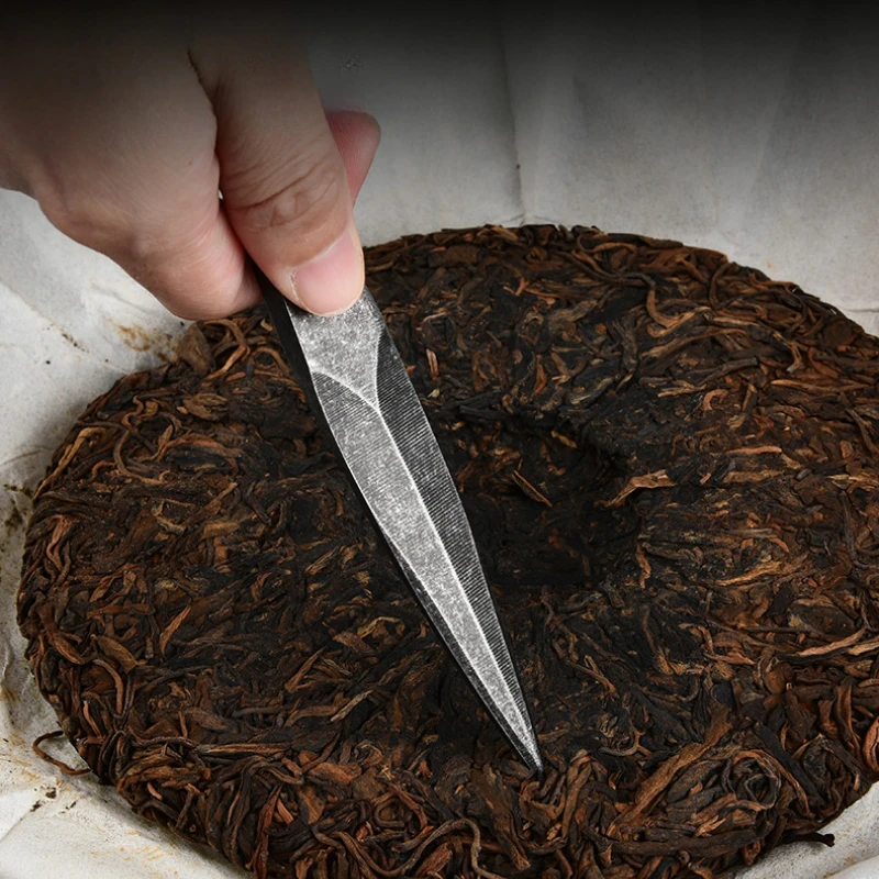 Stainless Steel Integrated Tea Knife Hand Meat Hand Forging Making Tea Ceremony Playing Ornament Sharpening Fruit Knife