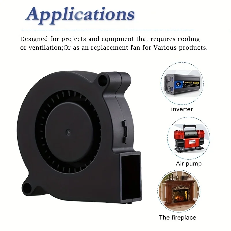 Cooling Fan 75mm USB Fan Cooling Turbo Blower Brushless 3D Printer 5015 7515 7525 7530 For Extruder DC Cooler Power Inverter Air Pump PC CPU