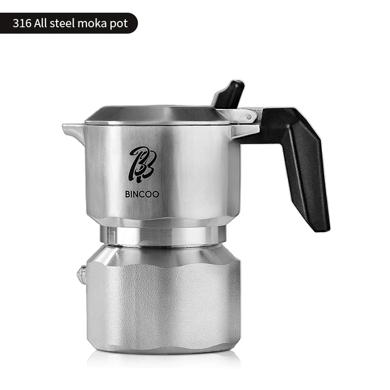 Bincoo Three Valve Mocha Pot 316 Stainless Steel Household Small