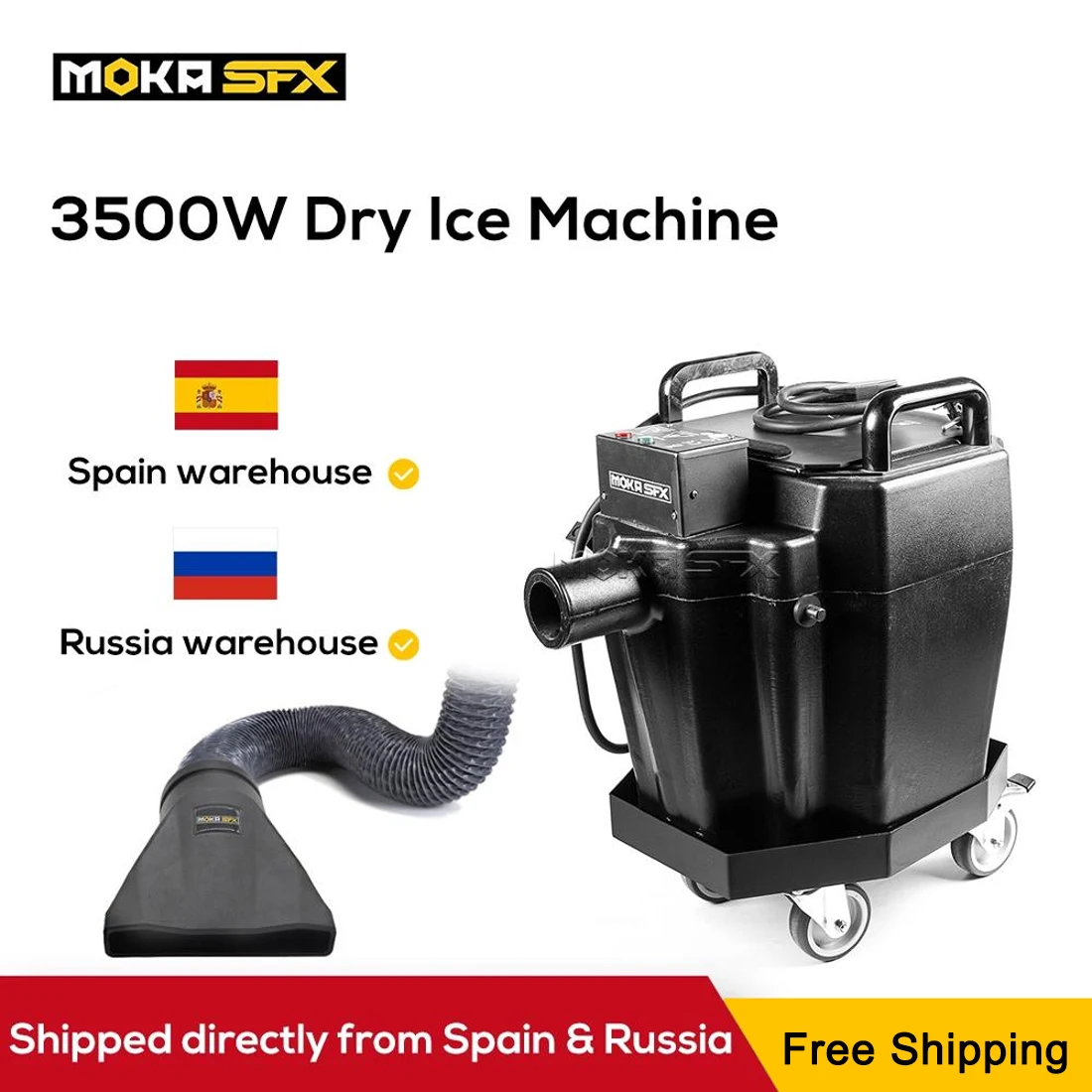 Moka Low Ground Sdraiato First Dance Fog Machine 3500W Macchina Per Ghiaccio Secco Con Presa E Base Fogger Machine Per Matrimonio