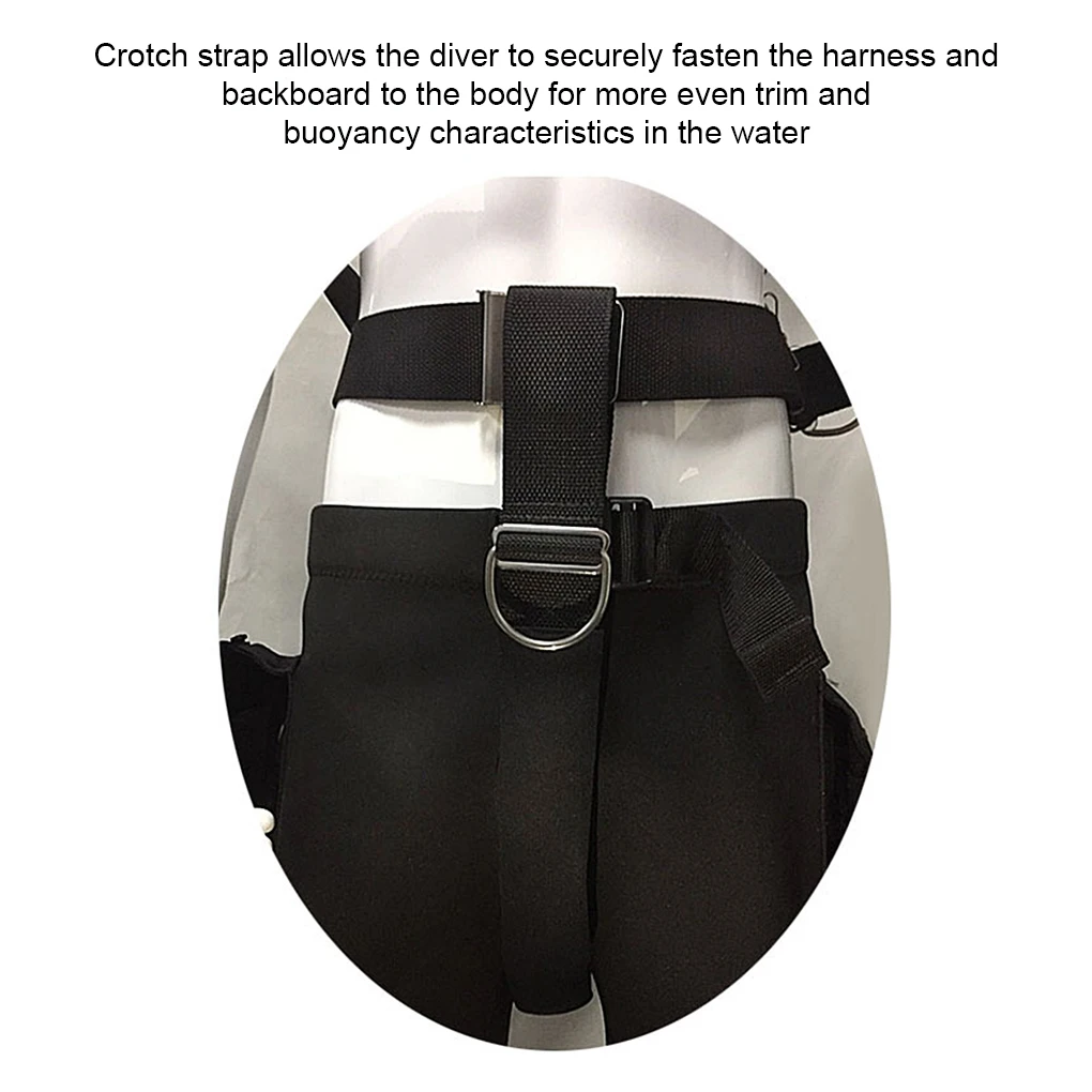 

Scuba Dive Crotch Straps Diving Harness Wear-resistant Snorkeling Compensators Freediving Webbing with D Ring Gear
