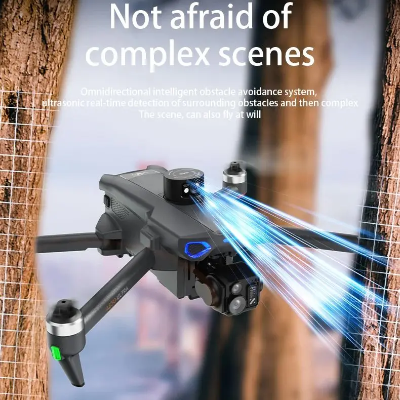 Nuovo Drone di Controllo dello Schermo AE30 3 Assi Brushless Avanzato Pan Tilt + EIS Elettronico Stabile HD Macchina Fotografica Laser Evitamento Ostacoli Dron - immagine 4