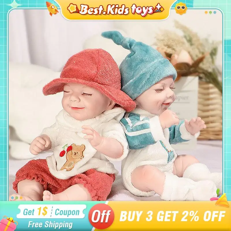 33cm DIY Doll Baby Realistic Vinyl Body Alive Cute Baby Newborn With Clothes Dressup Doll Kids Play House Toys For Girls Gift