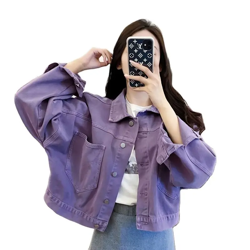 

Women's Denim Jacket Autumn Fashion Slim Fitting Button Casual Harajuku Street Clothing Women's Denim Jacket Spring 2022
