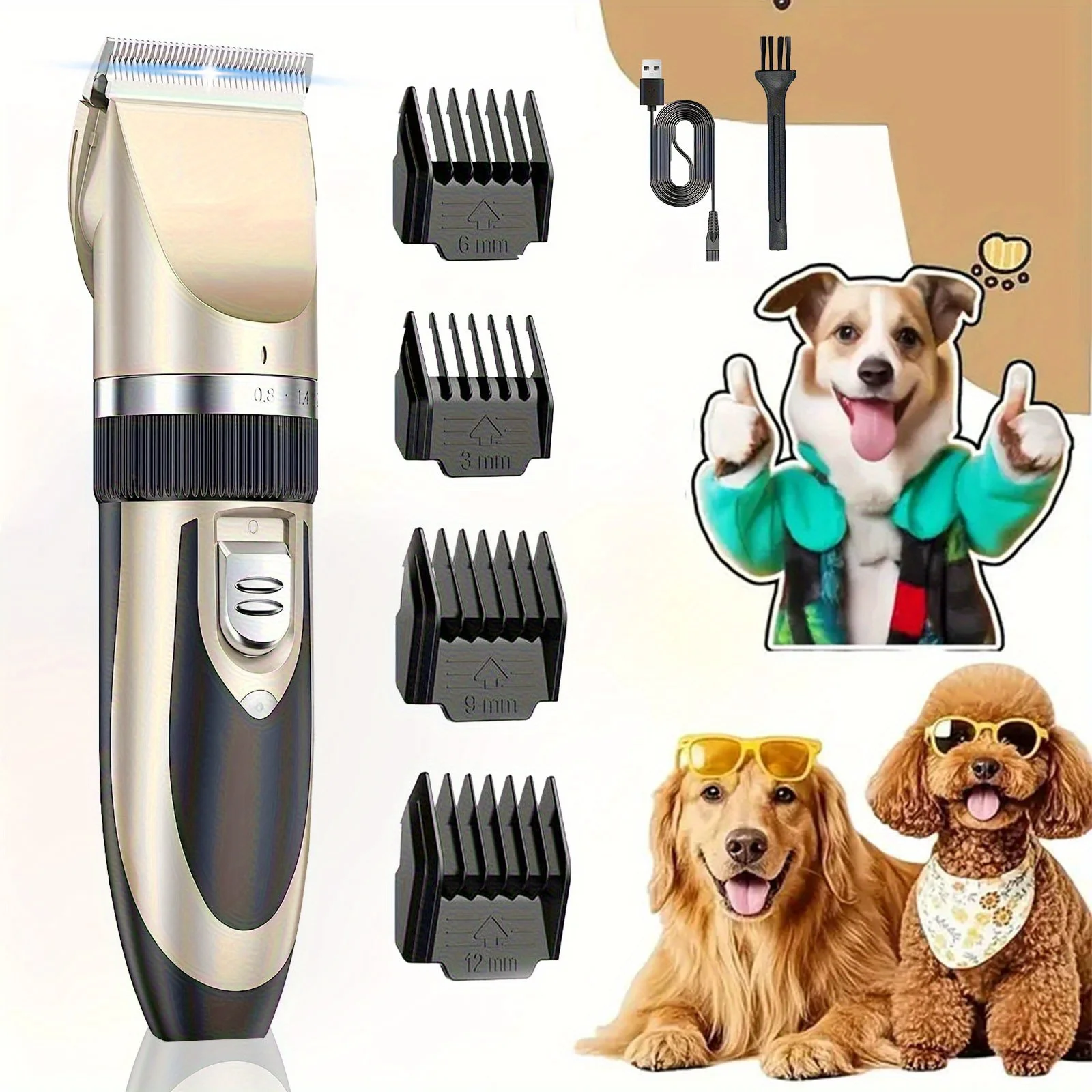 Wireless Pet Grooming Kit – Low-Noise 1