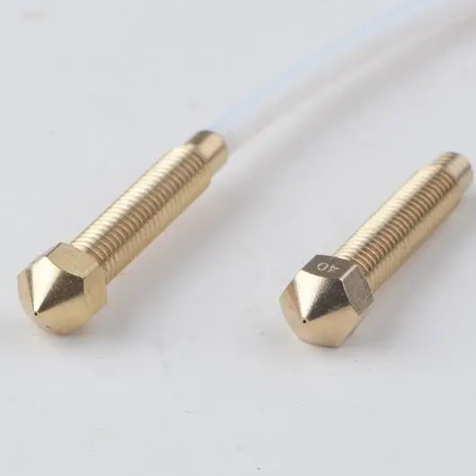 Free Shipping! 2pcs/Lot 3D Printer Accessories E3D Integrated Nozzle Copper Brass M6 Thread 0.3-1.2MM For 1.75MM 3MM Filament free shipping 2pcs lot aluminum dual gear extruder for cr10 s pro ender 3s diy reprap 1 75mm 3d printer without stepper motor