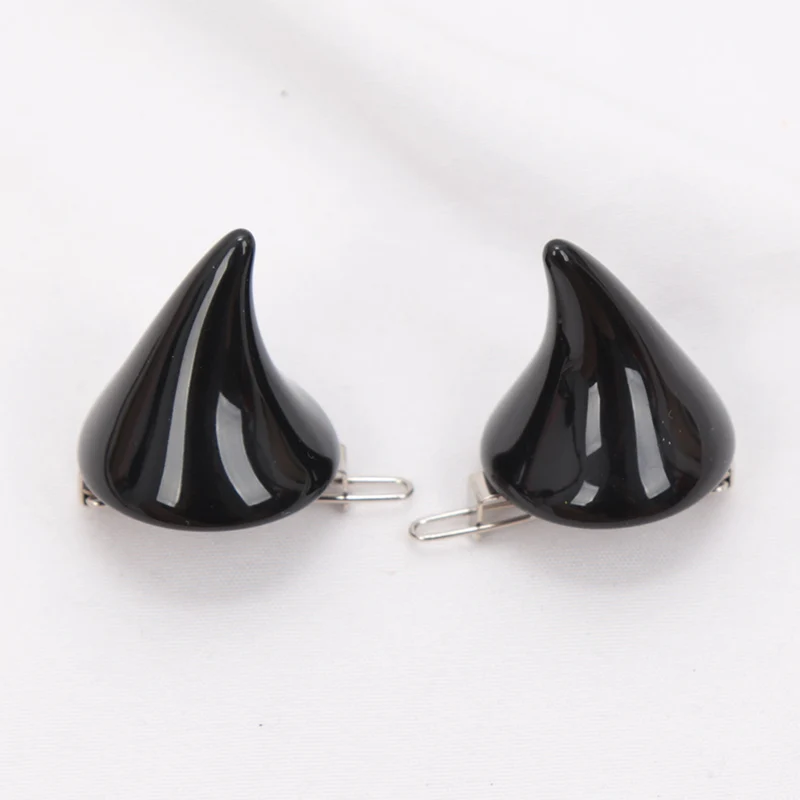 1 Pair Small Demon Horn Hairpins Gothic Party Cosplay Costume Pin Hairpins Halloween Girl Hair Clip Accessories