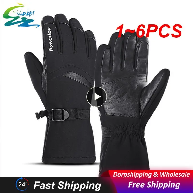 

1~6PCS Winter Ski Gloves Touch Screen Warm Men Motorcycle Riding Equipment Guantes Windproof Waterproof Snowboard Ski Thermal