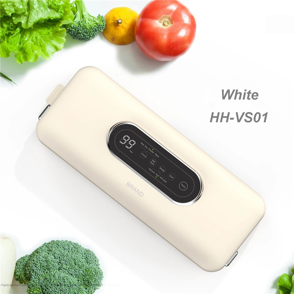 

New Model Household Kitchen Use Portable Automatic Food Vacuum Sealer with Touch Digital Buttons LED Indicator Lights
